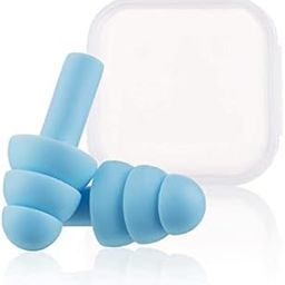 JAMES Ear Plugs for Sleeping, Noise Cancelling Sound Blocking Earplugs Noise Reduction for Swimming Airplanes Musicians Concerts Silicone (Light blue)-43