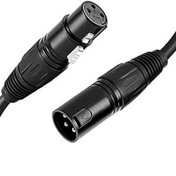 WON XLR Cable, 3 FT XLR Male to XLR Female Balanced cable 3 PIN Microphone Cable,Black 0.9M-image-30
