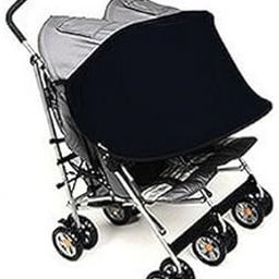 Manito Sun Shade for Twin Stroller (Black)-14