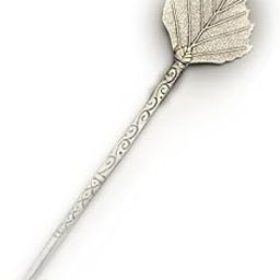 Silver Leaf Hair Pin by Rita Creations, Brass with Oxidized Finish, Lightweight and Versatile-image-37