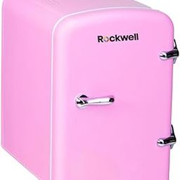 ROCKWELL 4L Retro Mini Fridge and Warmer, AC/DC Portable Thermoelectric Cooler/Warmer for Skincare, Cosmetics, Snacks & Medicine - Pink-image-49