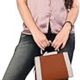 harshiv Enterprise Women's Satin top Stretchy Fitted Top Satin for Casual, Layering Soft Breathable FabricTrendy Cropped Shirt for Summer-picture-33