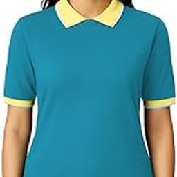 Women's Jacquard Contrast Collar Neck Polo Tshirt-image-16