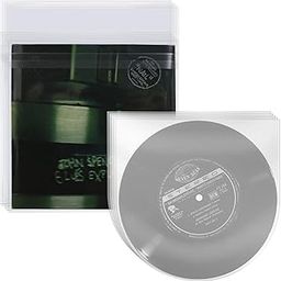 sdroceRyaM 7 Inches Vinyl Record Inner Sleeves and Outer Sleeves Anti-Static Plastic Protective Sleeves for EP Vinyl Record, 100pcs-picture-27