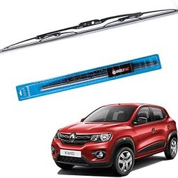 Wheelyfine® Car Wiper Blades | Metal Frame | Water Repellent Windshield Wipers | Blade Refills For Renault Kwid (2016 Onwards) Dr 24"-3