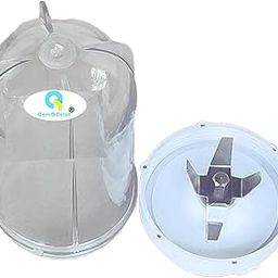 QemiQ Retail®-"Juicer Bullet Jar" Suitable for-"Preethi - Galaxy, Spice, Crystal"-"Three Lock" Mixer Models (500ml capacity).-1