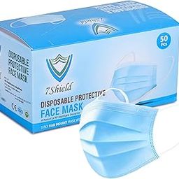 7Shield Non Woven 25GSM Meltblown Disposable Surgical Mask With Built in Nose Pin breathe safe (Blue) for Unisex-picture-15