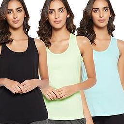 Women's Cotton Pack Of 3 Casual Style Camisole In Multi (Print And Color May Vary)-image-42