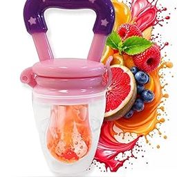 CSOK Baby Food Feeder Pacifier, Fresh Fruit Mesh Feeding Nipple, Multicolore-image-7