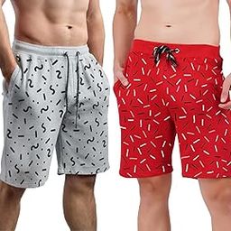 Men's Grey & Blue Cotton Regular Shorts-Pack of 2-picture-30