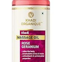 Khadi Organique Herbal Rose Geranium Massage Oil - WITHOUT MINERAL OIL 210 ML (Pack of 1)-image-15