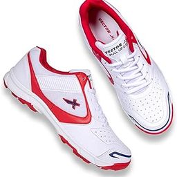 Vector X Pull up Cricket Shoes Synthetic Leather Upper/PVC Sole Studs for Men Velcro & Lace up | Lightweight & Durable Footwear| Ideal for Turf, Ground & Hard Surfaces (White-Orange, Size-10)-picture-26