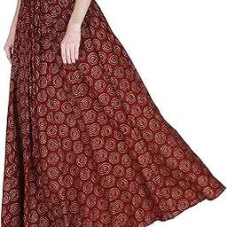 Printed Cotton Women Wear Long Skirt Length 40" inch-26