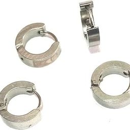 Nawani 2 Pair Mens Jewellery Silver Studs Earring/Earring for Men/Boys/Boyfriend.-image-96