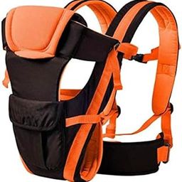 SmilyKid Baby Carrier Bag/Adjustable Hands Free 4 in 1 Baby/Baby Safety Belt/Child Safety Strip/Baby Sling Carrier Bag/Baby Back Carrier Bag Front Carry Facing (Orange)-image-52