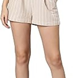 Bricked Brown Elasticated Women Shorts-image-80