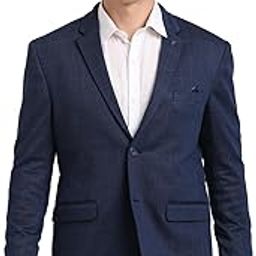 Men Knitted Solid Blue Blazer||Men's Blazer-picture-32