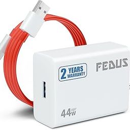 FEDUS Vivo 44W C-Type Flash Fast Charger Adapter for Vivo V40, V40 Pro, V40e, Y300 5G, Y28E,Y28S,T3 Lite,Y58,Y200 Pro,V30E,Y18I,Y18,Y18E,V30,V30 Pro,V29,Iqoo Z9X,T2 Pro,Iqoo 9,Neo 7 Pro | USB C 44 w-31
