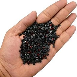 EmbroideryMaterial Round Glass Hotfix Shiny Rhinestone Crystal for Jewellery Making, Embroidery, Dress Designing, Craft, DIY, Nail Designing (Siam Color, 3MM, SS10, 1440 Pieces)-image-82