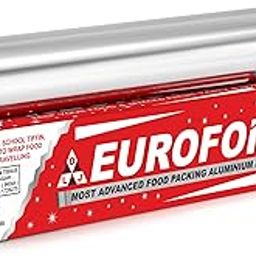 Eurofoil Food Wrap Aluminium Foil 72 Meters | Food Grade Strong & Durable Foil | for Packing, Wrapping, Cooking, Baking & Grilling | Non-Stick Multipurpose Parchment Paper | Keeps Food Fresh-image-63