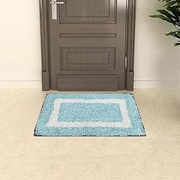 Status Contract Microfiber Soft and Super Absorbent Door Mat/Bath Mat (15" x 23" Inch) (1, Blue)-image-1