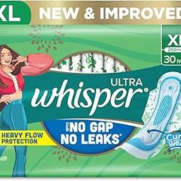 Whisper Ultra Clean Sanitary Pads for Women, XL, Pack of 30 Napkins-picture-18