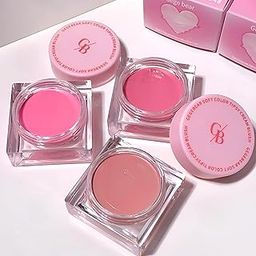 Gege Bear Soft Color Slightly Blush Cream | Long-Lasting Glow | Gen Z Aesthetic Makeup | Kawaii Soft Pastel Colors | Light Pink Blusher Compact for Cheeks Tipsy | Silk Heart Jelly Formula | Face Makeup For Women (06#Lilac, 8g)-image-82