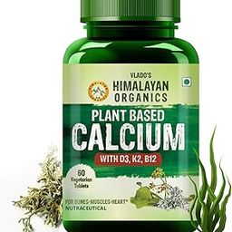 Vlado’s Himalayan Organics Plant Based Calcium 650mg Supplement For Better Absorption | Healthy Bones And Heart | Recovery And Joint Support - 60 Veg Tablets-image-29