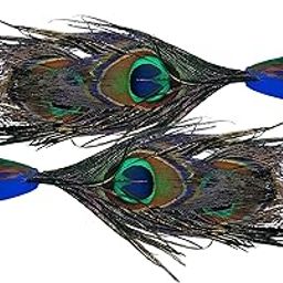 PulGos Artificial Peacock with Long Feathers – 2 Piece Set for Home and Temple Decor, Adds Elegance and Good Luck, Perfect Spiritual and Decorative Item, Beautifully Crafted for Enhanced Aesthetics-image-35