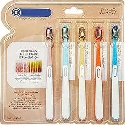 ArtSpark Tooth Brush Set, Tooth Brush Combo Set of 5 Pcs; Toothbrush for Kids & Adults, Super Soft Bristles for Sensitive Teeth, Manual Toothbrush for Kids & Adults (Multicolor)-image-5
