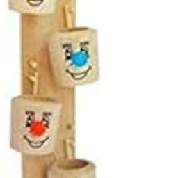 Webbee Craft Beautiful Wooden Marble Slider Tree Ball Run Track with 6 Tilting Buckets Toy Family Fun Game (Marble Slider Game)-16
