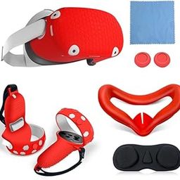 Havilah for Meta Quest 6 PCS/Set Silicone All-Inclusive Console Controller Cover(Red)-16