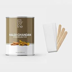 Professional Face, Upper Lips, Arms, Legs, Bikini Line, Underarms, Finger and Full Body | 3 Wooden Spatula | 23 Wax Strips | Men & Women Wax (800 gm, Haldi Chandan)-image-94