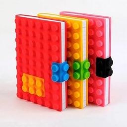 Asera Building Block Silicone Diary for Kids – 80 Pages | A6 Size 15x10x2.5 cm | Fun Brick Design Soft Cover Notebook with Clip Lock | Ideal for Return Gifts, School & Birthday (Multicolor)-image-40