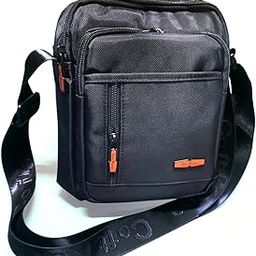 Casual Shoulder Bag | Stylish Cross body Travel Bag | Mini Messenger Bag Ideal for Office Business | Handy Bag with Adjustable Strap | Passport Cards Mobile pocket (Black 1 Pcs)-image-53