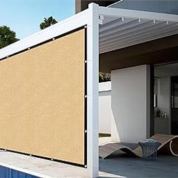 GREEN DECOR HDPE Sun Shade Cloth Canopy Cover with PP Band & Grommets & 85-90% Sun & UV Protection Used for Patio,Garden,Porch,Balcony,Outdoor Area (Beige Color, 9.5 X 17 Feet)(Pack of 1 Piece)-image-18
