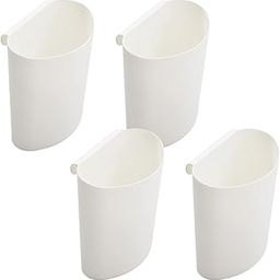 Cabilock 4pcs Cart Hanging Baskets Hanging Cup Holder Rolling Cart Shelf Mini Baskets for Kitchen Living Room (White)-11