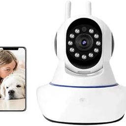 NXXTTNK V380 Pro HD 1080P Wi-Fi Smart Dual Antenna Wireless IP CCTV Security Camera with 2 Way Audio, Night Vision (Double ANTINA)-image-1