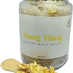 DEER Ylang Ylang Bath Salt 200g – Calming Bath Soak with Essential Oils & Natural Herbs | Mood Uplift & Skin Softening | Glass Jar with Cork Lid-image-84