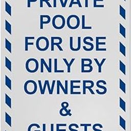 Private Pool For Use Only By Sign, 8.5 x 11 in" OSHA Compliant Swimming Pool Sign, Weatherproof Plastic, UV resistant & Easy-to-Read Signage-image-89