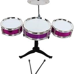 TOYSMAX Mini Jazz Drum Set with 3 Musical Drum, 2 Drum Sticks and 1 Band Stand - Music Toy for Kids-image-51