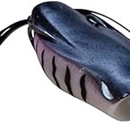 17 GRAM Fishing Frog/Hopper Frog/Artifical Frog/Frog with Wide Head (Black with White Shade)-image-49