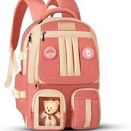 Kawaii School Backpack, Cute Bunny Backpack Aesthetics Large 16Inches Capacity Kids Bag,School Backpack for Girls, Multi-Pocket Nylon Kawaii Laptop School Bag-image-53