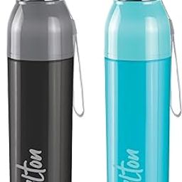 Milton Steel Convey 900 Insulated Inner Stainless Steel Water Bottle,Set of 2, 630 ml Each, Black, Cyan | Leak Proof | BPA Free | Hot or Cold for Hours | Office | Gym | Hiking |Treking | Travel Bottle-image-14