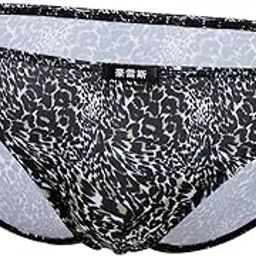 bnf Men's Leopard Print Low-Rise Briefs | Comfortable Nylon Bikini Underpants, Swimwear & Beachwear | Elegant, Breathable Underwear for Men | XL Size As per Image-picture-0