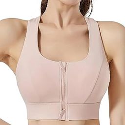 Women Polyester Spandex High Impact Front Zip Sports Bra Longline Fitness Racerback Back Crop Tops for Gym, Yoga & Workout - Size: S to 2XL-image-78