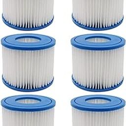 FFyan 6pcs Replacement Type VI Hot Tub Filter Cartridge for Coleman SaluSpa 90352E,58323 58323,Compatible with Lay-Z-Spa Swimming Pool Pump-image-70