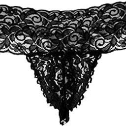 Mens Lace G String Thongs I Half Coverage, Self Design-picture-49