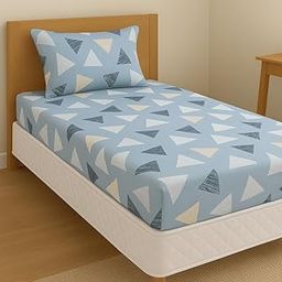 Homedy Cotton 220 tc Flat Single | Diwan | Single Mattress Coat Bed Bedsheets for Summer Breathable | Wrinkle Free (Size-60 X 90 Inch) with 1 Pillow Cover 60 x 90 Inches, Floral, Mouse-image-20