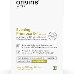 Origins Nutra Evening Primrose Oil | Supports Hormonal Balance, Helps Lower PMS Symptoms, Improves Skin Health| Evening Primrose Oil | GMP Certified | For Men & Women | 28 Veg Soft Gels (Pack of 1)-image-36